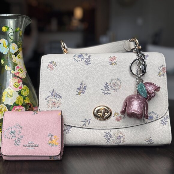 Coach - Tilly Top Handle - White Flowers Multi - Picture 1 of 6